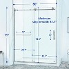 NicBex Shower Door Semi-Frame Single Sliding Shower Doors with 5/16" (8mm) Thick SGCC Clear Tempered Glass and 304 Stainless Steel - 4 of 4