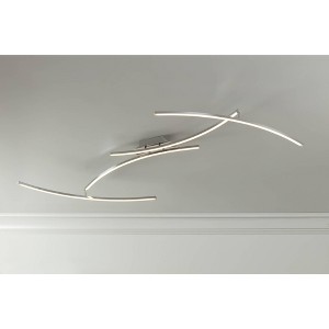 Pro Track Wilfax 4-Arm LED Ceiling Track Light Fixture Kit Adjustable Silver Chrome Finish Modern Large Kitchen Bathroom Living Room 97 1/2" Wide - 1 of 4