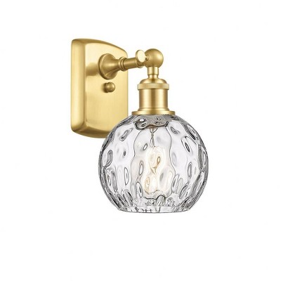 Athens Water Glass - 1 Light Wall Sconce In Industrial Style-11 Inches Tall and 6 Inches Wide