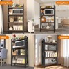 Racxily Bakers Rack Storage Shelves - 4-Level Metal & Wooden Kitchen Organizers and Storage,for Garage/Pantry/Bathroom/Closet, Durable Space-Saving - 4 of 4