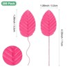 Unique Bargains Artificial Silk Wire Single Flower Leaves for DIY - 3 of 4