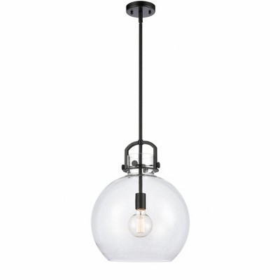 Newton Sphere - 1 Light Stem Hung Pendant In Industrial Style-19.63 Inches Tall and 14 Inches Wide