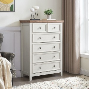 NicBex 6 Drawers Dresser for Bedroom,Farmhouse Dresser with Storage Space,Dressers for Kids Room,Living Room,Entry and Hallway - 1 of 4