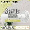 Tension Curtain Rod 31 to 112 In Long Adjustable Pole Heavy Duty White Spring Shower Curtain Rod Bathroom Room Divider - 2 of 4