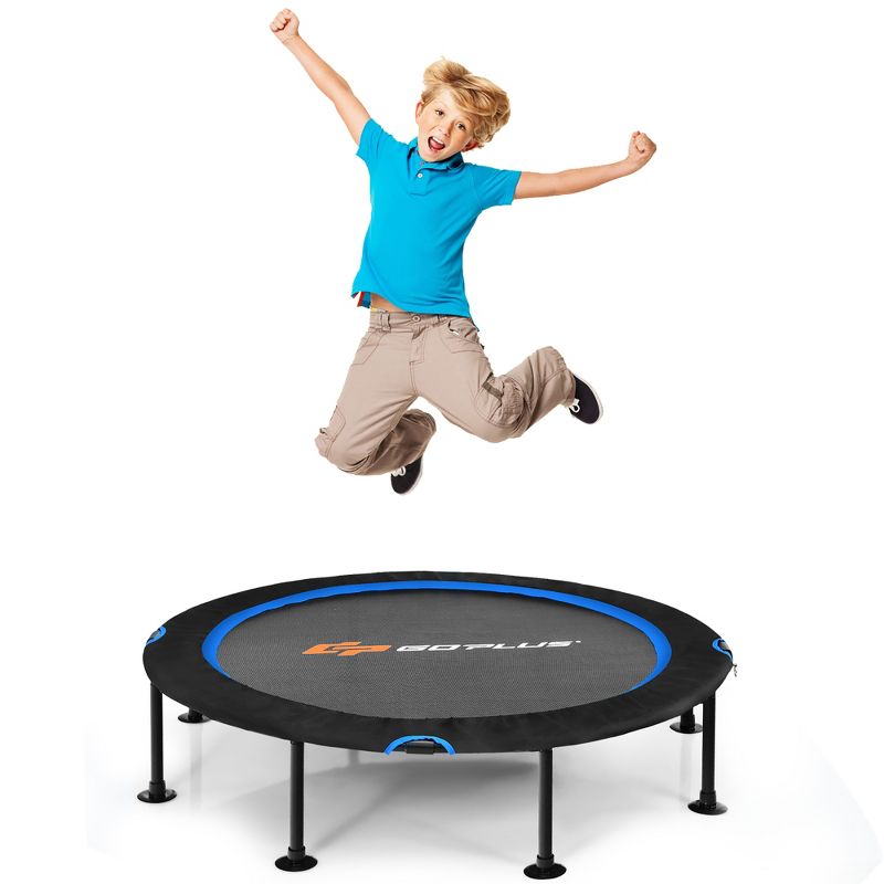 Costway 47'' Folding Trampoline Exercise Fitness Rebound W/safety Pad Adults&Kids, 1 of 9