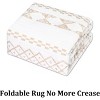Washable Area Rug - Soft, Low-Pile, Non-Shedding Vintage Distressed Carpet for Indoor Spaces, Blue - 4 of 4
