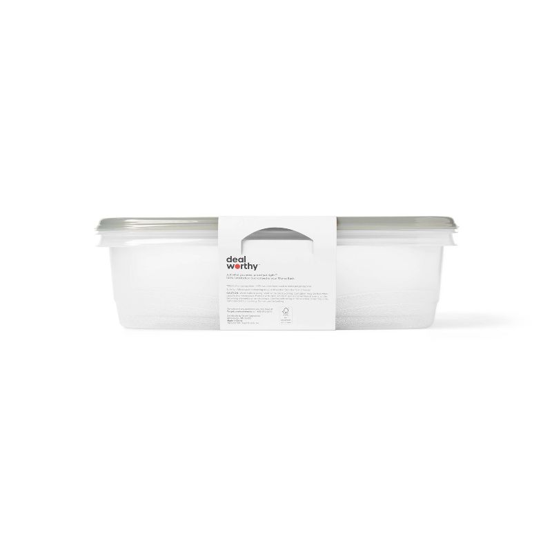 Snap &#38; Store Large Rectangle Food Storage Containers - 128 fl oz/2ct - Dealworthy&#8482;, 4 of 5