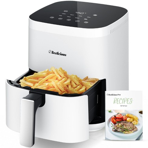 Beelicious 8-in-1 4QT Air Fryer, 450°F Digital Airfryer with Shake Reminder, Flavor-Lock Tech, Dishwasher-Safe, for 1-3 People, White - image 1 of 4