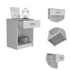 NicBex Modern Minimalist Nightstand with Drawer and Open Storage Shelf Bedside Table End Table for Bedroom, Living Room - 4 of 4