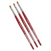 da Vinci COSMOTOP-SPIN Silkpainting Brush, Synthetic, Watercolor, Flat, Size 4, Pack of 3 - 3 of 3