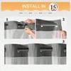Heavyweight Grey Waffle Weave Shower Curtain, 71Wx 74H, Hotel Grade, Spa - Like, No Hooks Required - 2 of 4