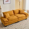 NicBex 84" Corduroy Sleeper Sofa with 23" Deep Seat, Upholstered Loveseat Sofa with 2 Supportive Pillows, Couches for Living Room - 3 of 4