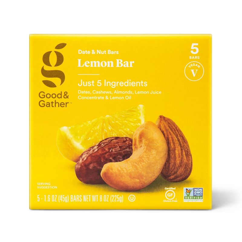 Lemon Nutrition Bars - 5ct - Good & Gather&#8482;, 1 of 8