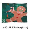 Unique Bargains Christmas Place Mats Linen Brown Green 13"x17.7" 2 Pcs - 3 of 4