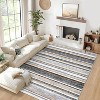 Modern Striped Rug,Farmhouse Non Slip Washable, Large Area Rug for Living Room Bedroom - 2 of 4