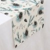 Unique Bargains Table Runner Rectangular Winter Christmas Pattern 24 Linen Colorful 1 Pc - 3 of 3