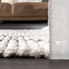 Nuloom Mari Moroccan 2x8 Runner Shag Indoor Area Rug for Living Room Bedroom Dining Room Nursery Entryway Hallway Kitchen, Beige/Ivory - 3 of 4