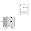 NicBex Nightstand with Drawer,Modern Side Table with Storage Space,Bedside Table for Bedroom,Living Room,Black/White - 3 of 4