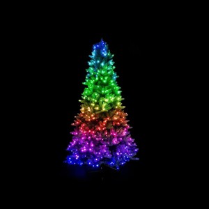Twinkly Pre-Lit Tree  App-Controlled LED Artificial Christmas Tree with 400 RGB (16 Million Colors) LEDs 6 Ft Green Wire. Indoor Smart Lighting Decor - 1 of 4