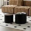 VYNXARIA Black Nested Table Set - 2 Pieces MDF Coffee Tables for Living Room & Lounge - 3 of 4