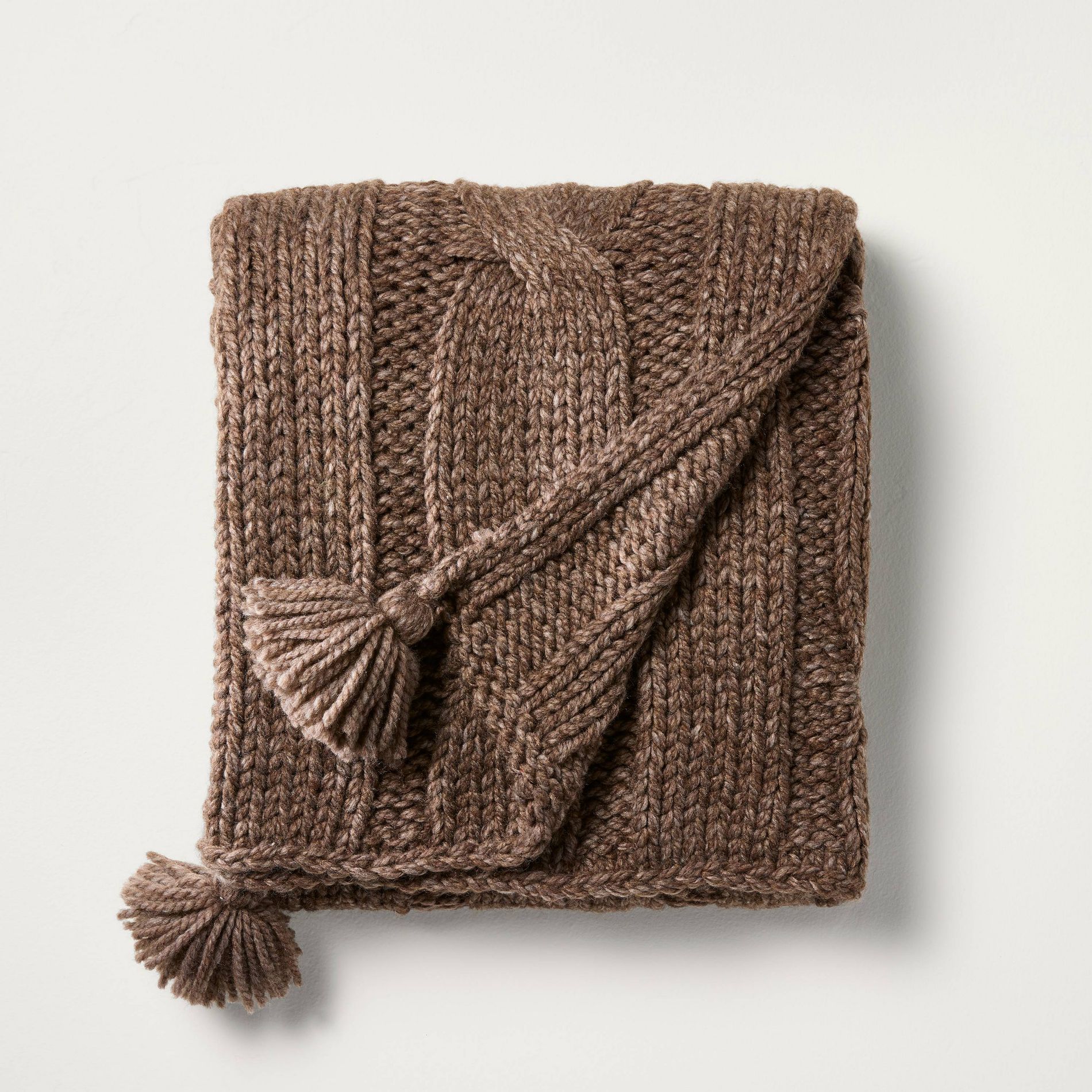 50"x60" Cable Knit Throw Blanket - Hearth & Hand™ with Magnolia
