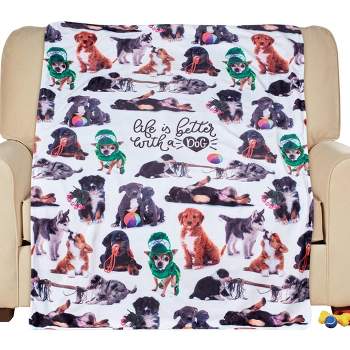 Collections Etc Life Is Better With A Dog 5-Foot Long Colorful Funny Throw THROW