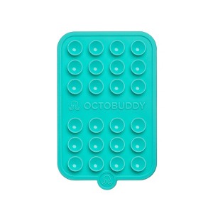 Octobuddy Silicone Suction Cup Phone Case Mount Double-Sided - Turquoise