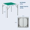 Mahjong Table 39.4 x 39.4 inch, 4 Player Folding Domino Table with Wear-Resistant Green Tabletop, Portable Square Card Desk with Cup Holders - 3 of 4