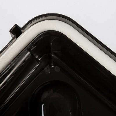 6" Elevated Black Stainless Steel Pet Feeder with Storage