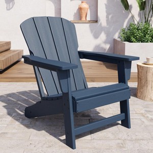 GustoWave Outdoor Adirondack Chairs, HDPE Plastic Patio Chairs for All Weather, Fire Pit Chair with Wide Armrests & Slatted Back - 1 of 4