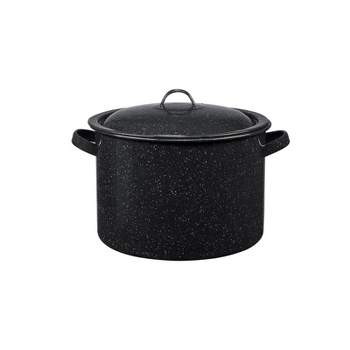 Granite Ware Porcelain Enamel Stew Pot 7.5 qt Black