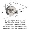 Amerock Esquire Cabinet or Furniture Knob - 2 of 3
