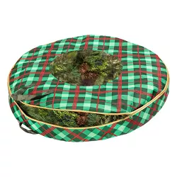 Honey-Can-Do 36" Plaid Wreath Storage Bag