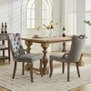 Grungis Velvet Kitchen Chair Set of 2,Upholstered Dining Chairs with Tufted Trim and Copper Nail Decoration for Dining Room,Kitchen - 2 of 4
