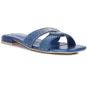 rum cake cross strap rhinestone Womens sandals Women - 1 of 4
