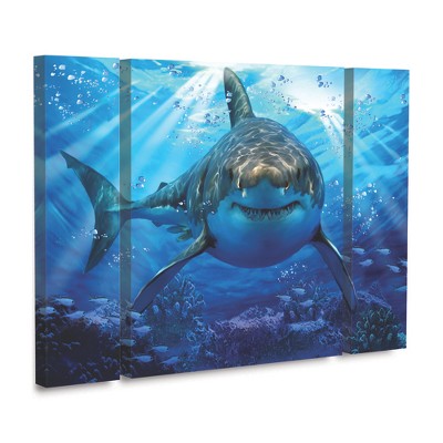 Trademark Fine Art-Howard Robinson 'Stalking Shark' Multi Panel Art Set Small 3 Piece