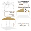 EAGLE PEAK 8x8 Slant Leg Pop Up Canopy Tent Easy Setup Instant Outdoor Beach Canopy 8x8 Base 6x6 Top - 2 of 4