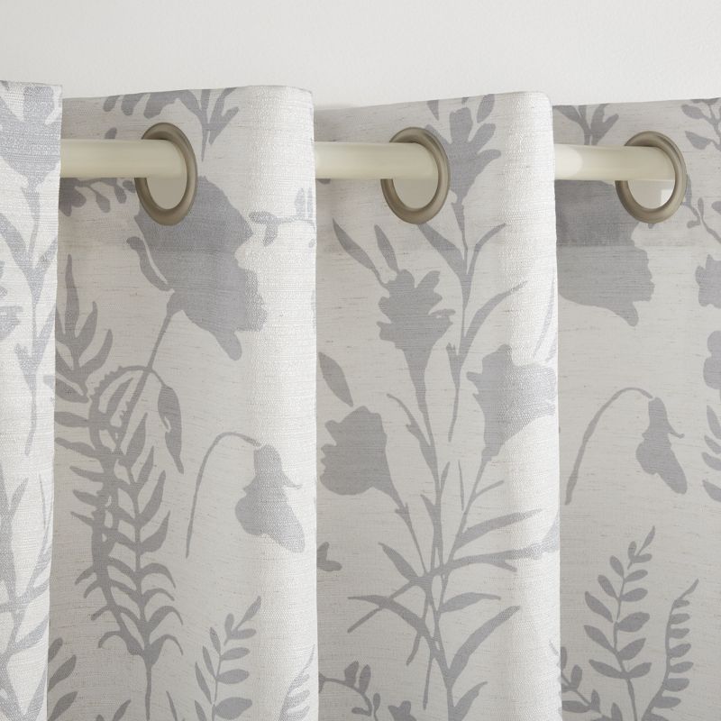 Exclusive Home Silhouette Floral Light Filtering Grommet Top Curtain Panel Pair, 3 of 5