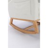 Sapphtopaz 1pc Teddy Fabric Accent Chair Rocking Chair, Upholstered Lounge Chair with Packet Wood Legs, Living Room Chair Comfy Chair - 4 of 4