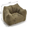 CAVINAS Chenille Fabric Bean Bag Chair,Lazy Sofa Chair with Armrest and High-Resilience Foam,Lounge Chair for Living Room - 3 of 4