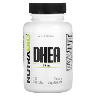 NutraBio DHEA, 25 mg, 120 Capsules