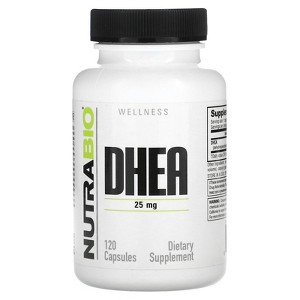 NutraBio DHEA, 25 mg, 120 Capsules - 1 of 2