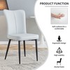 NicBex Modern Faux Leather Dining Chairs, Comfy Thickened Backrest & Metal Legs Side Chairs for Kitchen Office Bedroom - 3 of 4