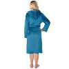PAVILIA Women Robe with Hood, Fleece Plush Soft Long Hooded Robe, Fluffy Fuzzy Cozy Warm Bathrobe Shower Spa House - 2 of 4