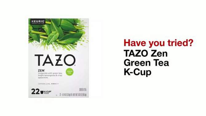TAZO Zen Green Tea Caffeinated Keurig K-Cup Pods - 22ct, 2 of 7, play video