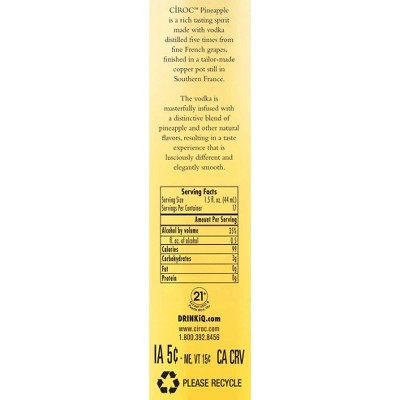 CÎROC Pineapple Vodka - 750ml Bottle