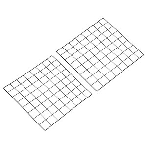Unique Bargains Metal Wall Hanging Photo Pictures Display Decor Wire Grid Panels 2 Pcs - 1 of 4