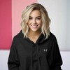 Dalix Butterfly Embroidered Fleece Cropped Hoodie Pullover Relaxed Fit Womens - 4 of 4