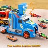 Joyfy Kids Toy Truck Playset, 5FT Race Track with 12 Die-Cast Cars, Racing Car Set Toy Hauler Truck with Lights & Sounds for Boys & Girls Ages 3-5 - 4 of 4
