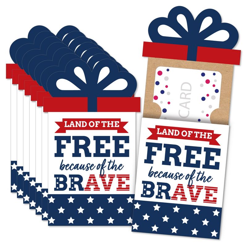 Big Dot of Happiness Happy Veterans Day - Patriotic Money and Gift Card Sleeves - Nifty Gifty Card Holders - Set of 8, 1 of 9